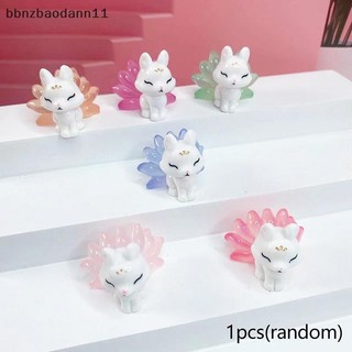 [BBNZDD] 1 Chiếc Cáo Chín Đuôi Dạ Quang Đồ Trang Trí Thủ Công Hình Thu Nhỏ Cáo Nhỏ Micro Phong Cảnh Trang Trí Nhà Cửa Phụ Kiện Quà Tặng BVAH