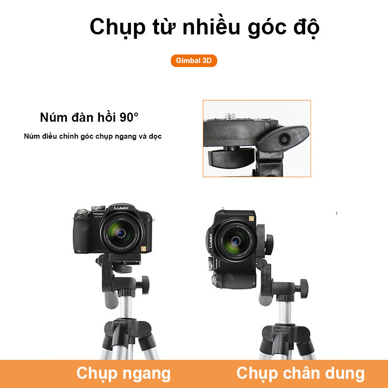 Chân Máy Gập Gọn Đa Năng, Quay Phim - Chụp Ảnh - Live Stream, Nhẹ & Chắc , Dành Cho Du Lịch