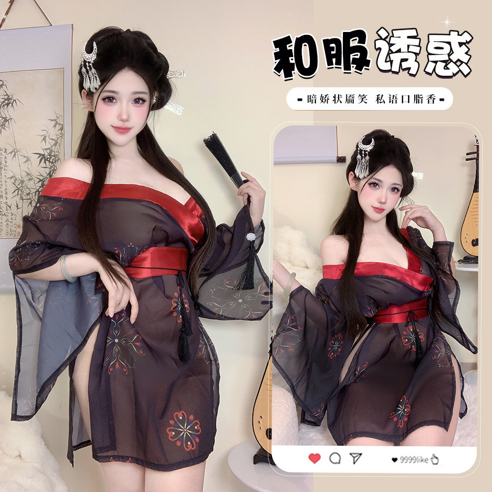 Gợi Cảm Phong Cách Nhật Bản Gợi Cảm Đồ Lót Kim Cương Đồng Phục Pure Desire Free Bộ Đồ Ngủ In Hình Nhân Vật Màu Đen Phù Hợp Với