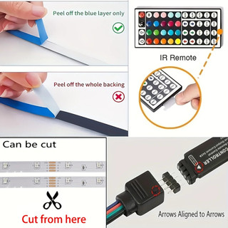 Đèn Led Strip 5050 RGB 10m 5m Đèn Led Đồng Bộ Âm Nhạc Có Điều Khiển Ứng Dụng Ruy Băng Linh Hoạt Để Trang Trí Phòng Ngủ