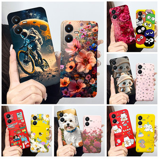Ốp Lưng Cho Vivo Y22 Y22S Y35 Thiết Kế Mới Dễ Thương Phi Hành Gia Gấu Trúc Họa Tiết Hoa Vỏ VivoY22 VivoY22S VivoY35 4G Vỏ Điện Thoại Mềm Màu Kẹo Siêu Mỏng