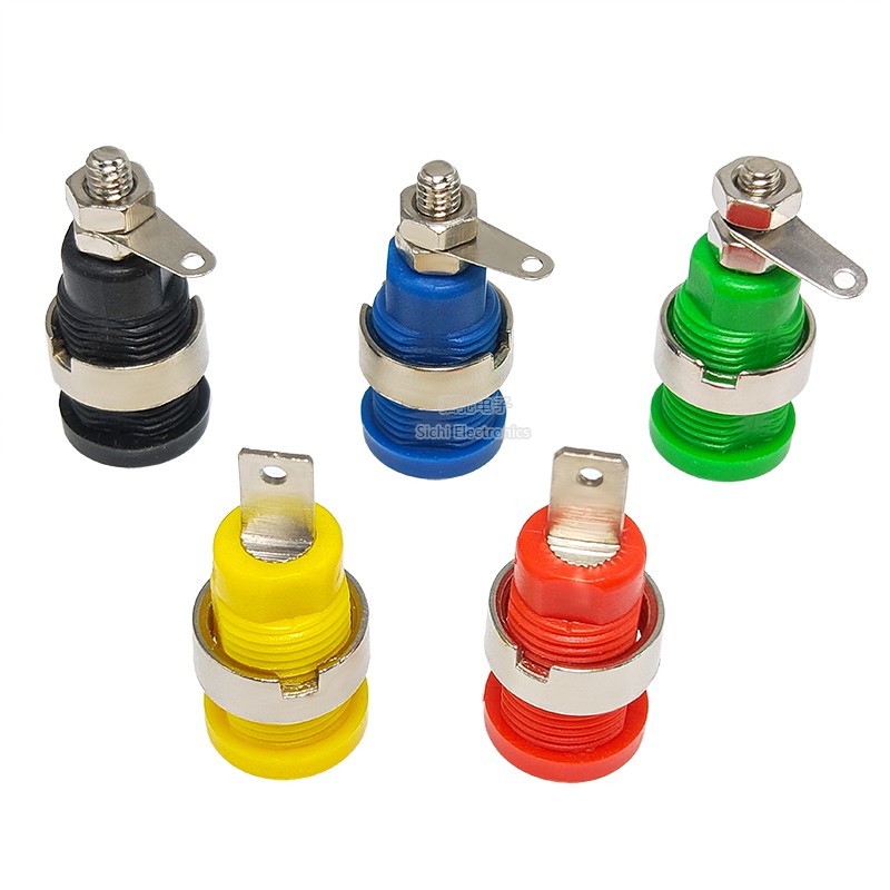 4mm Chuối Ổ Cắm Bảng Cách Nhiệt Kiểm Tra Cắm Nữ Ổ Cắm 32A Cao Cấp Nhạc Cụ Thiết Bị Đầu Cuối Bài Mở 12mm