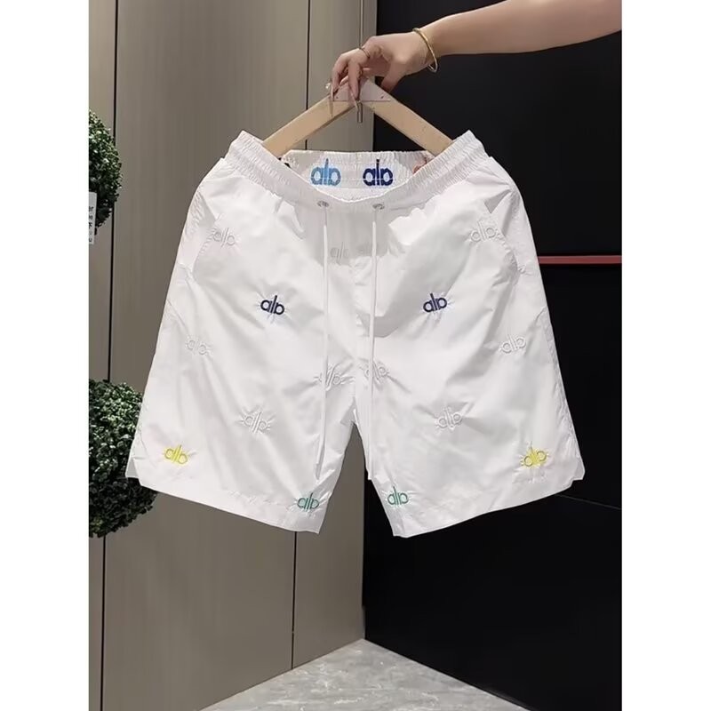 Quần short nam thời trang mùa hè, thêu chữ rời, phù hợp với quần ống thẳng