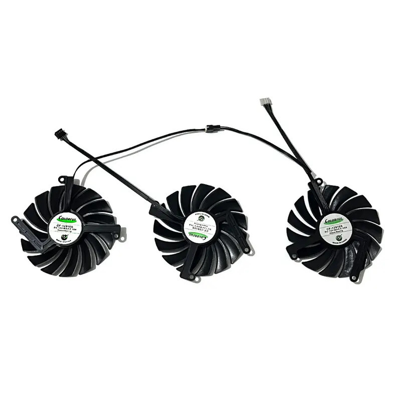 Quạt làm mát GPU CF-12910S 4pin DC 12V 0.35A RTX 3080 mới, Dành cho INNO3D RTX 3070 Ti, RTX 3080, RTX 3080 Ti X3 OC Làm mát thẻ Video