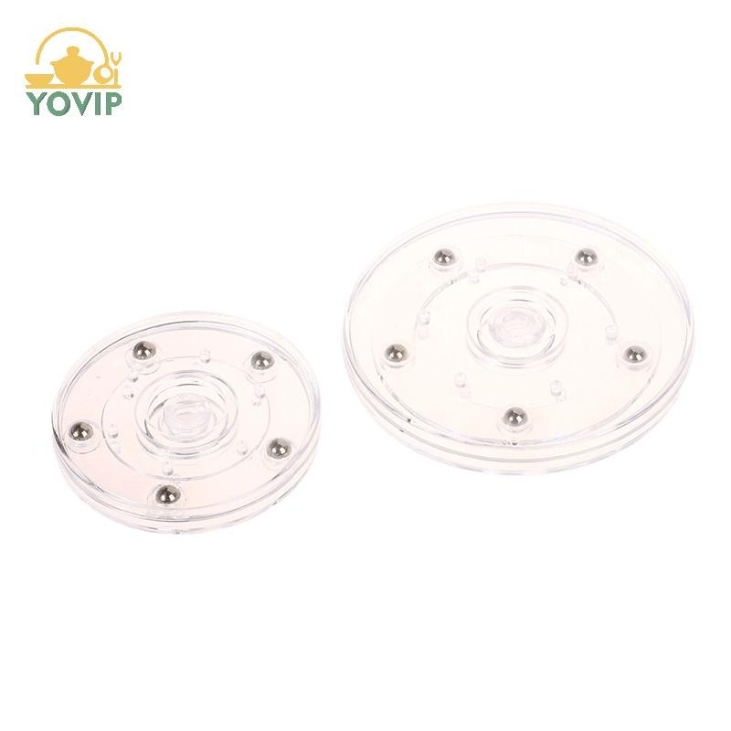 YOVIP Bàn Xoay Acrylic Trong Suốt Xoay 360 Đế Tròn Lười Trang Sức Trang Trí Đĩa Xoay Phần Cứng Nội Thất VN