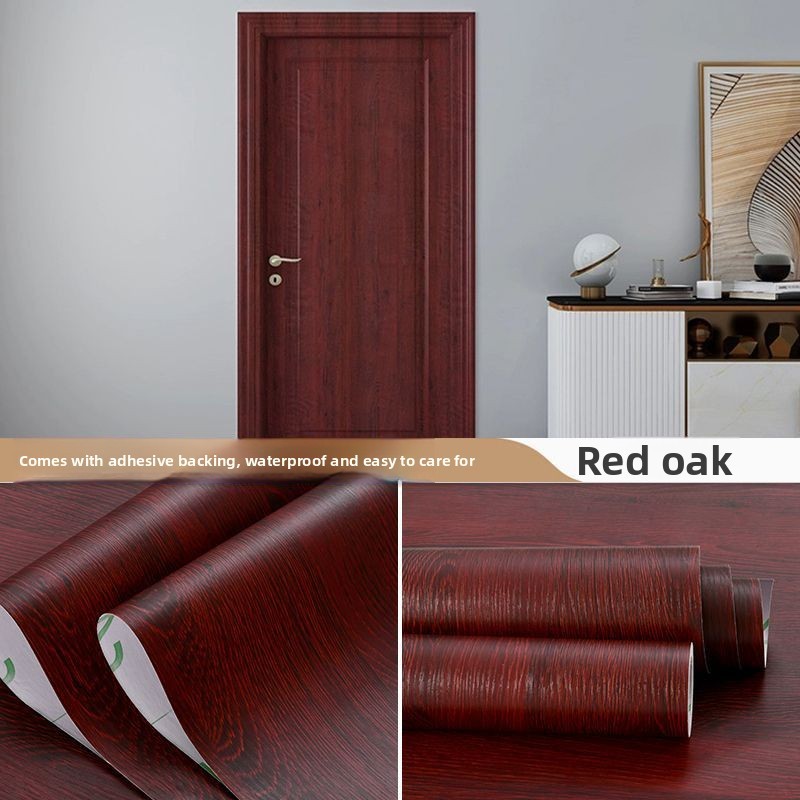 Gỗ Hạt Dán Tự Dính Nhà Chống Thấm Nước Chống Dầu Đổi Màu Sắc Tân Trang Phòng Ngủ Ký Túc Xá Để Bàn Giấy Dán Tường Dán Tường