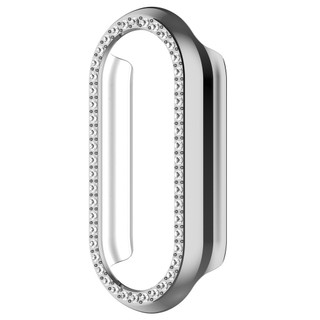 Ốp Lưng Cứng Cho Xiaomi Smart Band 10 Ốp Lưng Có Kim Cương Pha Lê Kính Cường Lực Bảo Vệ Màn Hình Bảo Vệ Toàn Diện Cho Miband 10 9 8 NFC Gốm Sứ