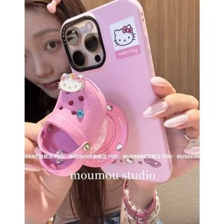Phong Cách Hàn Quốc ins Wind Hole Shoes Plus KT Cat Thích Hợp Cho iPhone1516 Ốp Điện Thoại 14pro max Phong Cách Mới 13 Hàng Spot