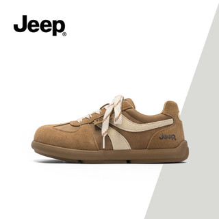 Giày thể thao nâng cao nền tảng mới của Jeep dành cho nữ mùa xuân - Da vàng đa năng, Giày trượt ván thời trang thông thường