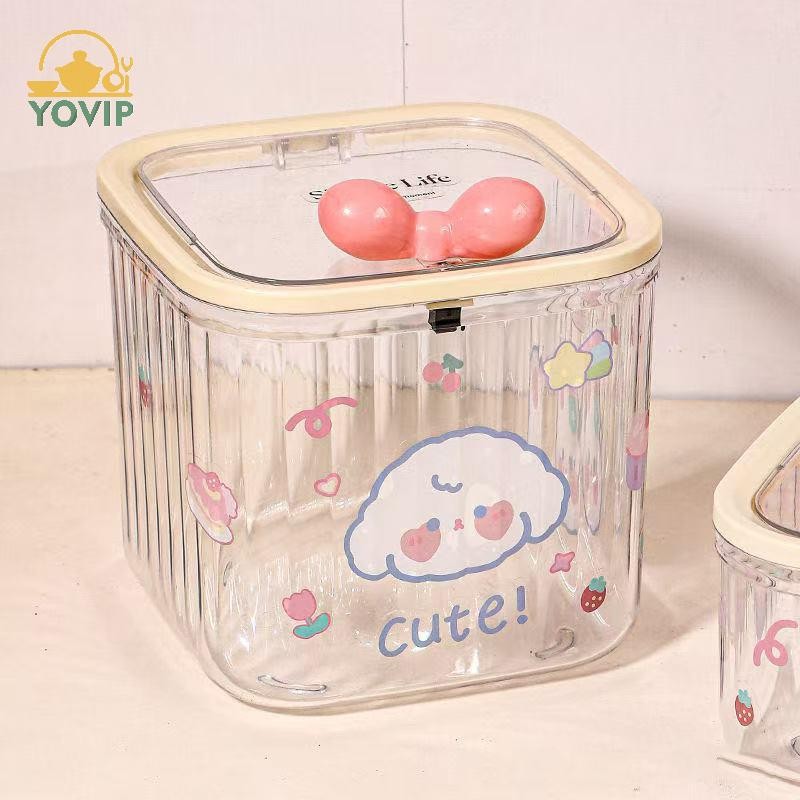 YOVIP Phụ Kiện Trong Suốt Hộp Sắp Xếp Hộp Bảo Quản Đa Năng Dây Buộc Tóc Trang Sức Phòng Tắm Để Bàn Có Sắp Xếp Lưu Trữ VN