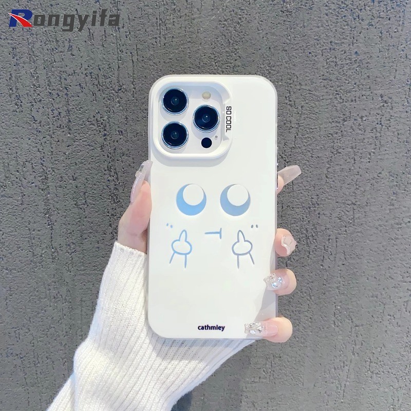 Ốp điện thoại biểu cảm sáng tạo ngộ nghĩnh cho Samsung Galaxy S25 Edge S24 S23 S22 S21 S20 Plus Ultra Lite FE S25 + S24 + S23 + S22 + S21 + S20 + Vỏ điện thoại hoạt hình Cặp đôi dễ thương Ốp lưng mờ