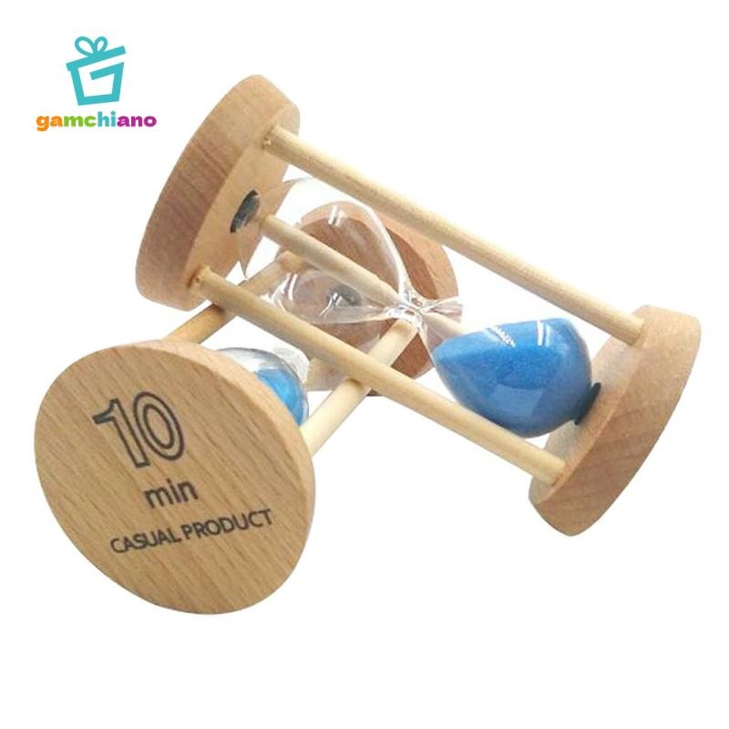 Gamchiano 10 Phút Khung Gỗ Cát Hẹn Giờ Với Đồng Hồ Cát Xanh Trang Trí Nhà