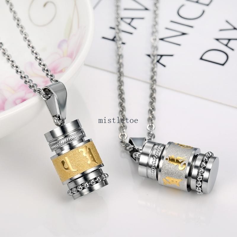 Mặt Dây Chuyền Titan Phong Thuật Phật Giáo với Mantra Shurangama - Trang Sức Bảo Vệ
