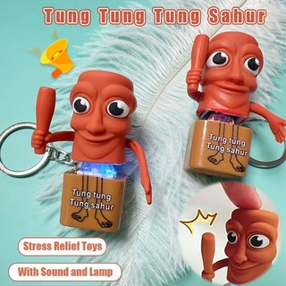 Có Móc Khóa Âm Thanh Tung Tung Sahur Mặt Dây Chuyền Tung Tung Sahur Có Đèn Đồ Chơi Giảm Căng Thẳng