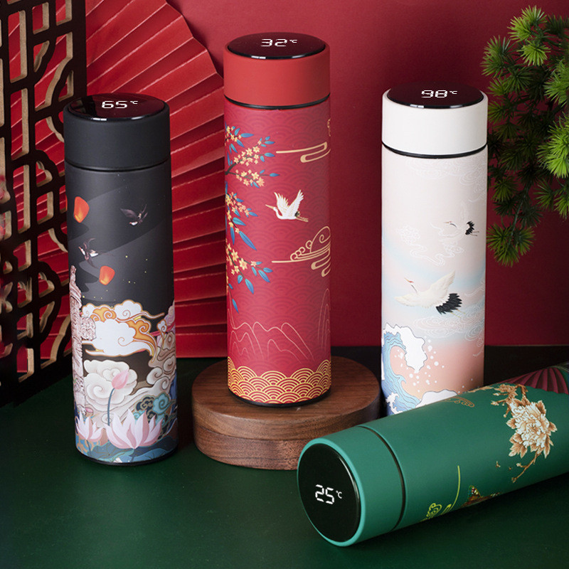 500ML Mới Hiển Thị Nhiệt Độ Thông Minh Cốc Cách Nhiệt Thép Không Gỉ Chất Lượng Cao 316 Cốc Nước Inox Có Thể Giữ Ấm Trong 6-12 Giờ