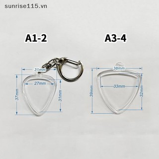 SSVN Guitarists Lưu trữ Guitar Pick Collection Box Clear Holder Keyring Bag Hình trái tim Picks Kích thước Case Phụ kiện âm nhạc.
