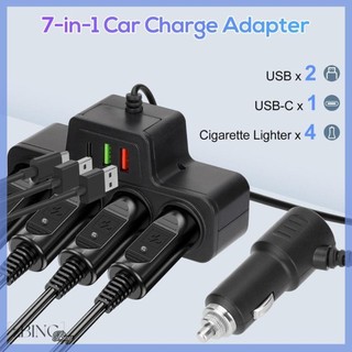 Biến tần sạc 120W xe USB nhẹ - Adapter 12V/24V và ổ cắm splitter tiện lợi cho các chuyến đi ô tô điện tử