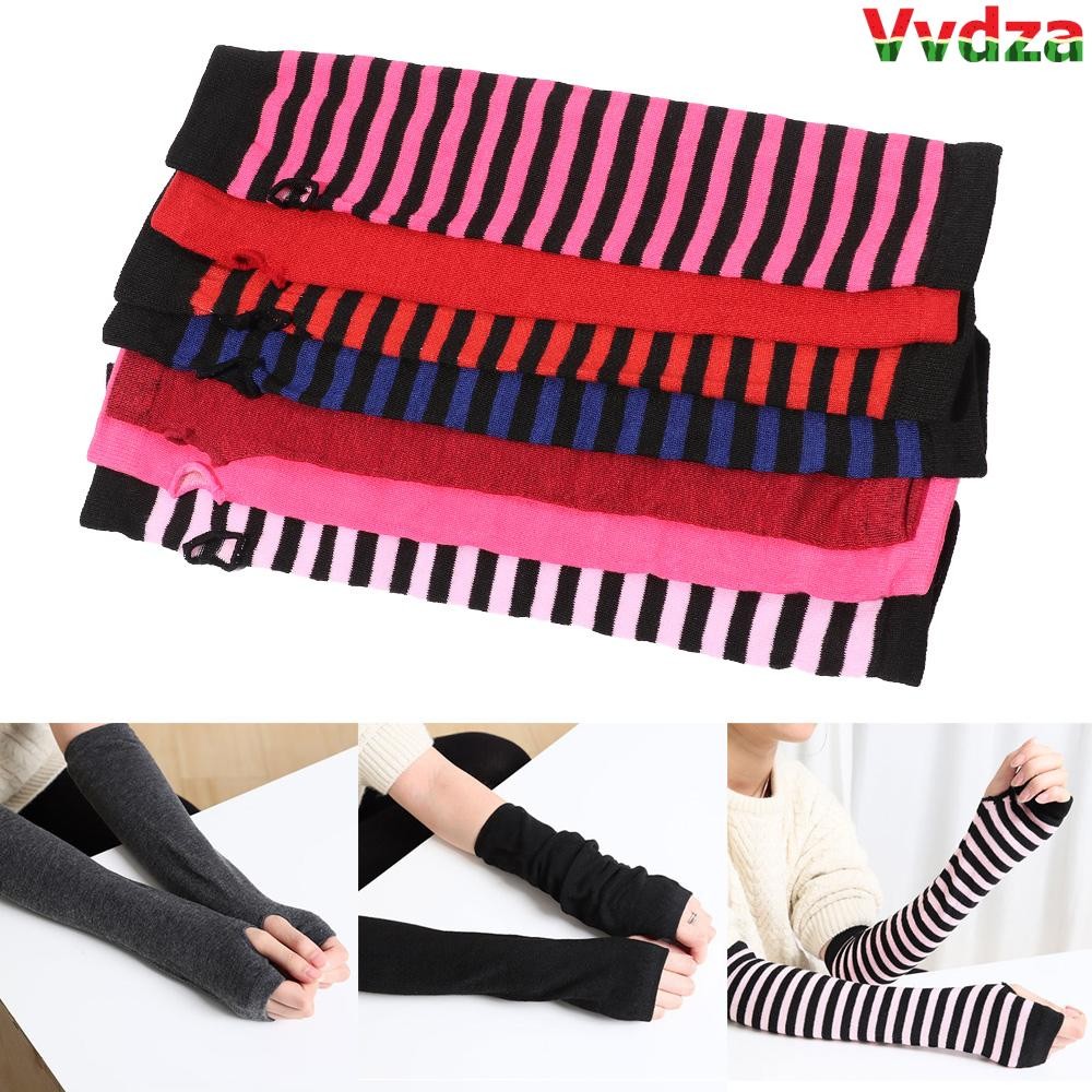 Găng tay khuỷu tay cotton cho nữ và bé gái, thiết kế dài và ấm áp