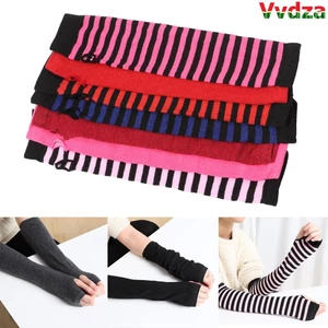 Găng tay khuỷu tay cotton cho nữ và bé gái, thiết kế dài và ấm áp