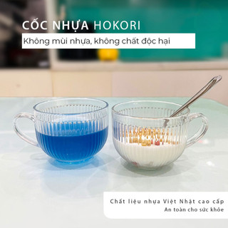 Cốc bầu tăm 250ml 400ml Hokori Việt Nhật , cốc uống trà, cà phê chịu nhiệt tốt - MS: 6390/ 6391