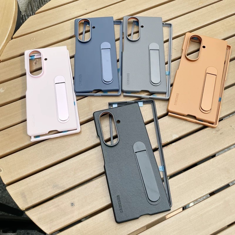Ốp Điện Thoại Kindsuit Da Sang Trọng Cho Samsung Galaxy Z Fold 7 Gấp7 5G Có Chân Đế Cảm Ứng Mềm Full Mặt Sau Vỏ Bảo Vệ