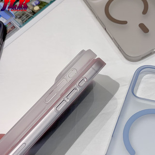 [JLK] Ốp điện thoại từ tính mờ siêu mỏng cho iPhone 17 Air 17 ProMax 16 15 Plus 14 13 12 Pro Max Vỏ cứng chống sốc trong suốt