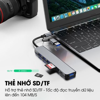 SDTF35mm SIDOTECH tích cao Bộ chia độ HUB cổng giá tốt có tốc USB 308in2 hợp mở rộng 8p TypeC hàng có sẵn