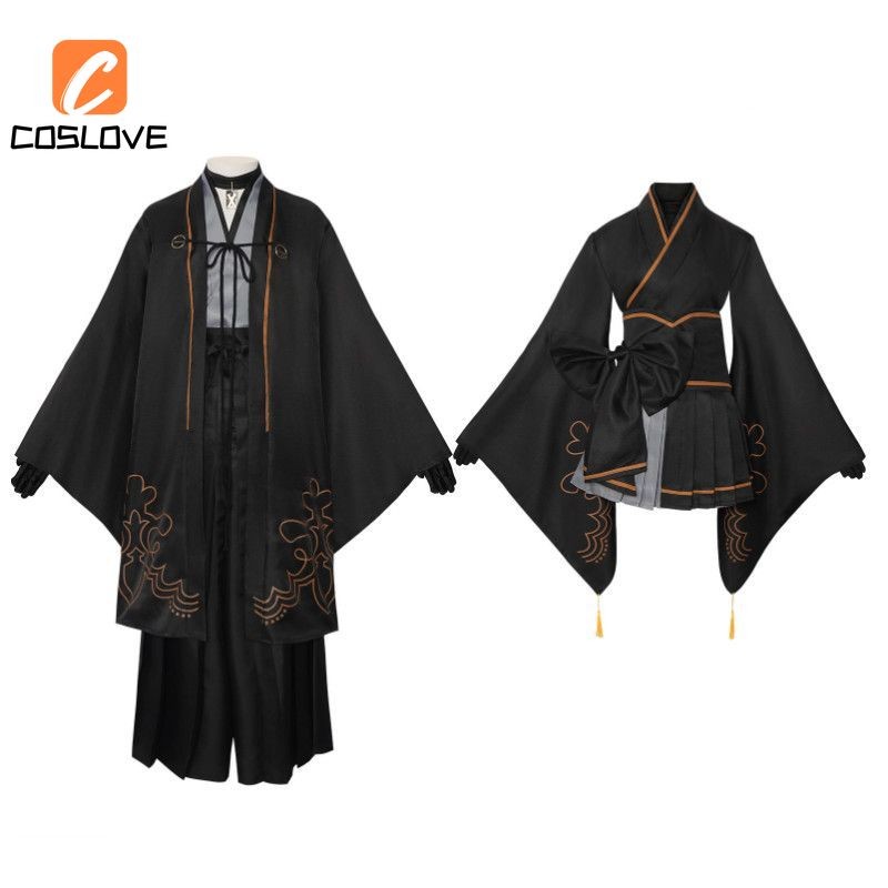 Anime Trò Chơi Nier Automata Kimono Phong Cách, Trang Phục Cosplay Trọn Bộ Đen Yukata Cho Người Lớn