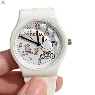 Đồng hồ đeo tay chó Pacha dễ thương Pochacco có dây đeo có thể điều chỉnh mềm cho học sinh Trẻ em Trẻ em