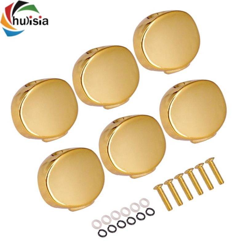 chulisia 6 Chiếc Chốt Mũ Máy Đầu Đàn Guitar Cổ Điển Nút Thay Thế Núm Cho Đàn Guitar Dân Gian Acoustic