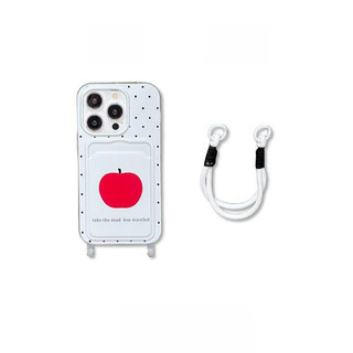 Vỏ Đựng Thẻ Apple Màu Đỏ Cho Vivo iQOO Z10 Z9 Turbo Z10X Z9X Z8 Z8X Z7 Z7X Z6 Z6X Z5 Z5X Z3 Z1 Neo 10 9 8 7 6 5 SE Pro + 3 Vỏ Mềm Có Dây Tay