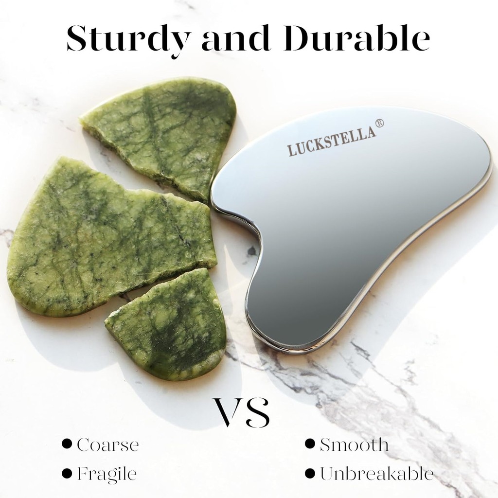 Con lăn mặt đá silicon & Bảng Gua Sha bằng thép không gỉ & Số cực mịn Bộ 5 Nhíp Mụn Đầu Đen Di Động Cho Nâng Cơ Mặt & Làm Sạch Làm Đẹp Dụng Cụ Chăm Sóc Da