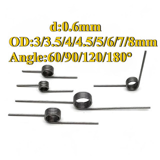 10 chiếc góc lò xo xoắn ốc hình chữ V   (đường kính dây 0.6mm đường kính ngoài 3 / 3.5 / 4 / 4.5 / 5 / 6 / 7 / 8mm xoắn ốc hình chữ V góc lò xo 60 / 90 / 120 / 180 độ (LXY-XDT-VN-w)