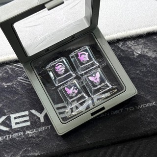 Valente Fearless Hợp Đồng Kỹ Năng Cá Tính Keycap Trong Suốt Bổ Sung Đơn Ánh Sáng Trong Suốt Phản Lực Gió Chạng vạng Bướm Sage Rena