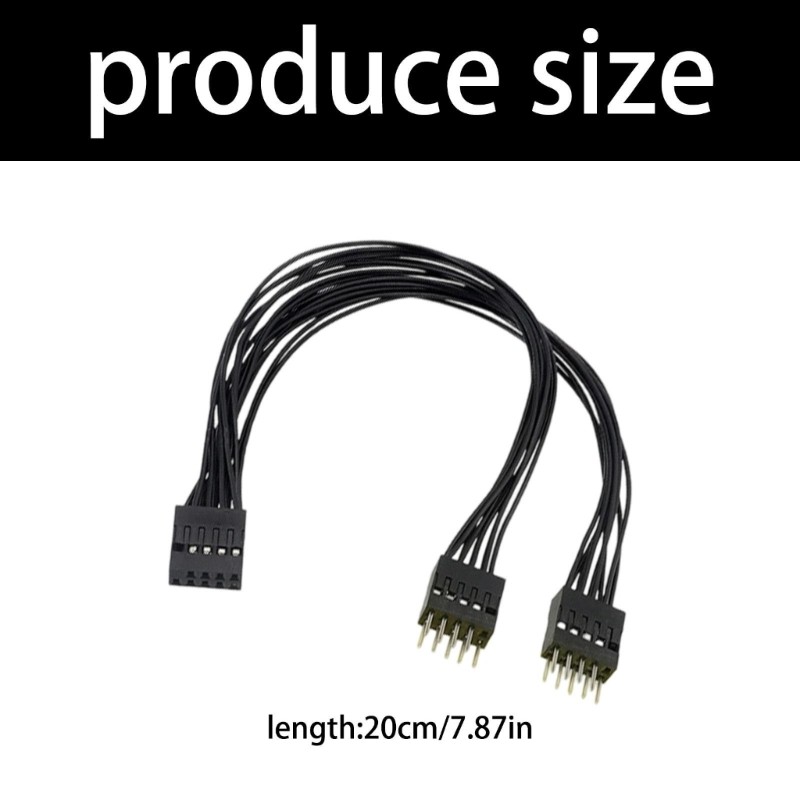 IOR 9Pin 1 Nữ Đến 2 Nam Switcher Splitter Cáp nối dài bo mạch chủ