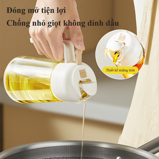 Bình thủy tinh xịt dầu ăn Bình xịt dầu ăn phun sương phun đổ 2 chế độ tản dầu đồng đều chống bám dầu - SUNND