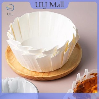 ULJ Basque Bánh Phô Mai Dầu Khay Giấy Có Thể Gập Lại Khuôn Bánh Phát Hành Dùng Một Lần Mousse Bánh Giấy Nướng Giấy Cạnh Chống Dầu.