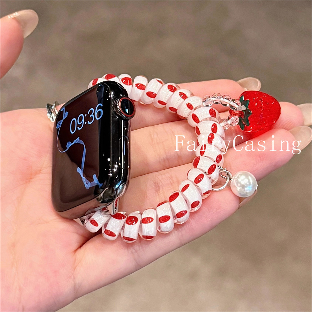 Dây đeo đàn hồi Strawberry HeadS11 Band cho Apple Watch 42mm 46 49 45 40 44 38 41mm Vòng tay cho IWatch 10 9 8 7 SE 6 5 S11 Band