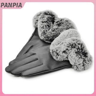 PNPIA-1 Cặp Nữ Mùa Đông Ấm Găng Tay Nữ Nữ Găng Tay Da Đen Thu Đông Ấm Áp Găng Tay Ấm Áp Ấm Áp Găng Tay