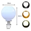 Đèn trụ cột SNUGHOUSE, Đèn trụ cột tế bào 3 màu bằng thép không gỉ, Đèn LED điều khiển ánh sáng thông minh chống nước ngoài trời 20 / 25CM Bóng tròn cho trụ cột biệt thự sân vườn