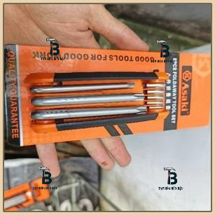 Bộ lục giác hoa thị gập 8 chi tiết Asaki  - Bộ lục giác xếp 8 trong 1 Asaki lục giác bông