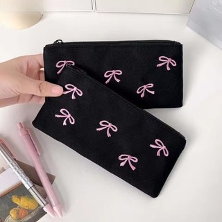 Nơ Văn Phòng Phẩm Túi Dung Tích Lớn Để Bàn Lưu Trữ Phong Cách Hàn Quốc Hộp Đựng Bút Chì Thẩm Mỹ Ins Phong Cách Nơ Túi Đựng Bút Chì Sinh Viên