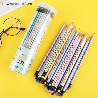 [Mới] 30 Bút Chì HB Có Tẩy, Thiết Kế Chống Trơn Trượt, Viết Mịn, Vỡ, Gỗ Composite, Màu Sắc.