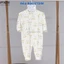Body Thun Petit Dài Tay Trắng Phối VT Cúc Bấm Mềm Mịn Cho Bé Sơ Sinh 3-9kg VT-BD08 Đậu Đậu Store