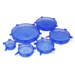 Bộ nắp silicon co giãn ấm cúng 6 chiếc Vỏ bát đĩa hiệu quả Vỏ bát silicon cho sự tươi mát và