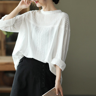 Hàng có sẵn - Áo sơ mi nữ cotton 100%, ren ngọt ngào và xếp ly Nhật Bản