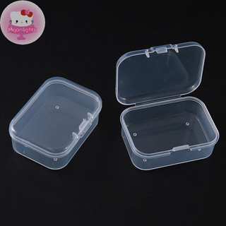 Moonlights 2 Chiếc Trong Suốt Hộp Bảo Quản Vuông Vật Dụng Nhỏ Hộp Đóng Gói Trang Sức Hạt Hộp Đựng Đồ Lặt Lặt Lặt Lặt Sắp Xếp Dụng Cụ Câu Cá EN