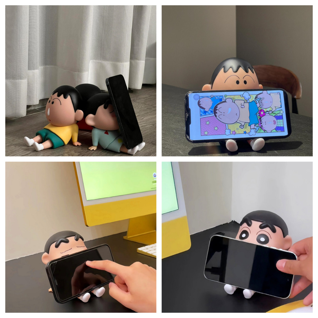 Crayon Shin-Chan Giá Đỡ Điện Thoại Kawaii Anime Để Bàn Đồ Trang Trí Mini GK Bộ Sưu Tập Hoạt Hình Xem Tivi Điện Thoại Hỗ Trợ Đồ Trang Trí Búp Bê Dễ Thương Quà Tặng Đồ Chơi