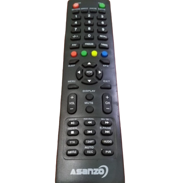 tay điều khiển remote từ xa tivi asanzo nút xanh trên cùng-kèm pin