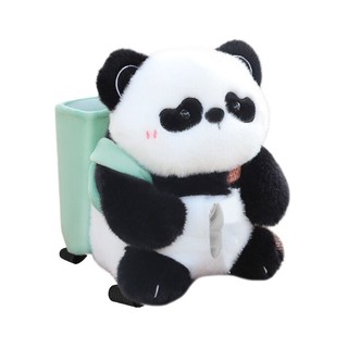 Com * Hộp đựng khăn giấy ô tô và thùng rác Hoạt hình Búp bê sang trọng Hộp đựng giấy tay vịn tự động